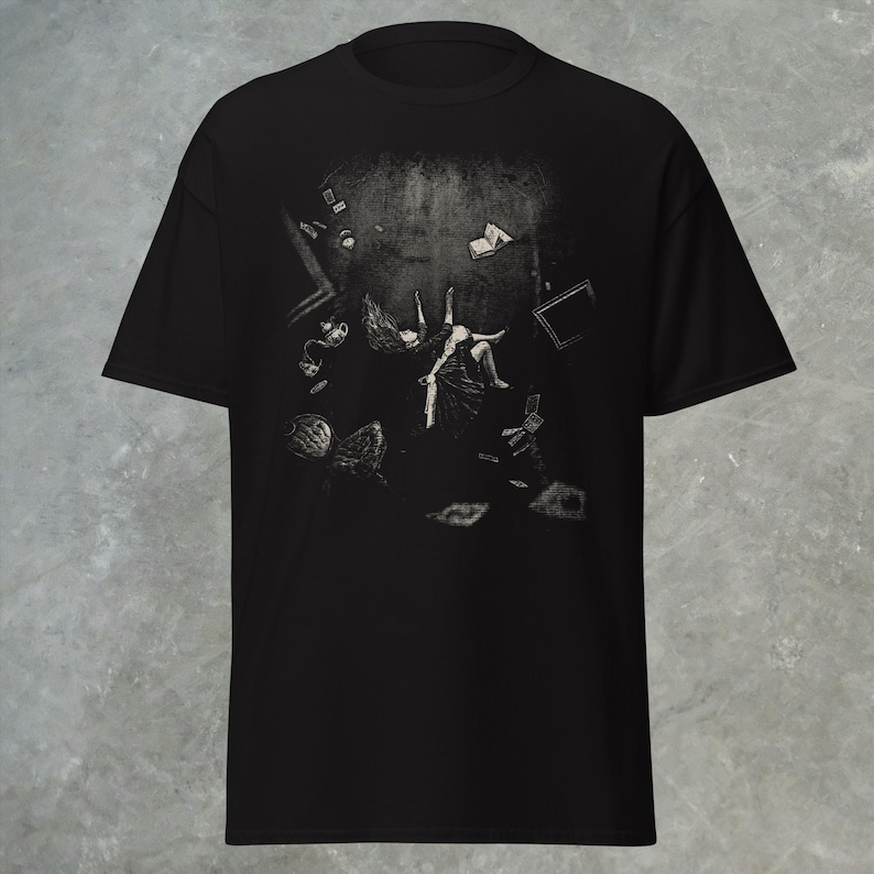 Alice in Wonderland t shirt, dark academia shirt, Witchy shirt, dreamcore, horror, Goth, grunge, Emo tee