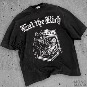 Eat the Rich T-Shirt, Cat Duck Goose, Anti-Capitalism,Socialism, Cat Political Tee, Anti Trump shirt, Eattherich Shirt | Comfort Colors