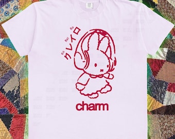 Camiseta con dijes para fans / Auriculares de conejito japonés