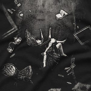Alice in Wonderland t shirt, dark academia shirt, Witchy shirt, dreamcore, horror, Goth, grunge, Emo tee