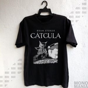 Cat Vampire shirt, Catcula tshirt, Funny Cat shirt, Grunge tshirt, Vintage Shirt, 80s, 90s, Retro, Witchy shirt, Goth, Emo, Punk shirt