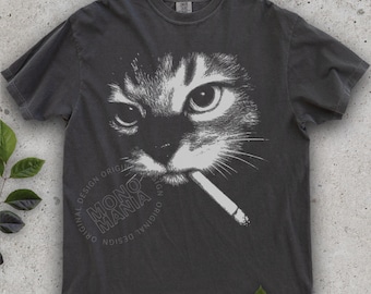 Smoking Kitten Cat Punk shirt sweatshirt hoodie