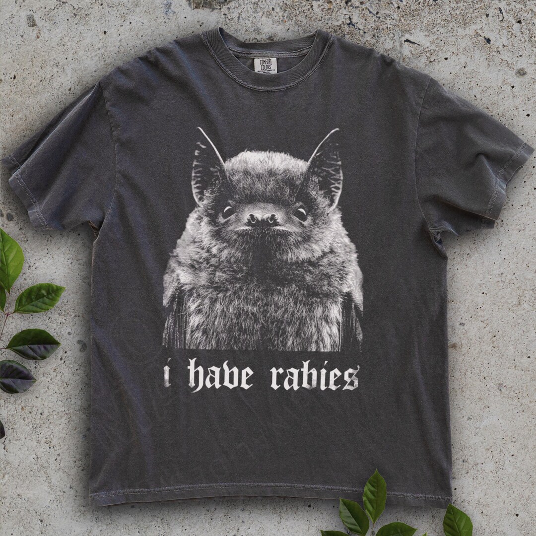 I Have Rabies Bat Shirt T-shirt, Grunge Y2k Vintage Sweatshirt Hoodie ...