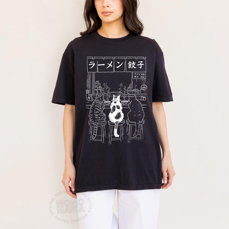 Cat Ramen Shirt, Funny Cat Tee, Comfort Colors Tee, Cat Lover Gift, Japanese Cat Shirt, Graphic Tee Cute, Japan Shirt, Foodie T-Shirt, Noodle Lover Gift, Ramen Noodles Tee, Anime Cat Shirt, Kawaii Cat Clothes, Gifts For Cat Mom