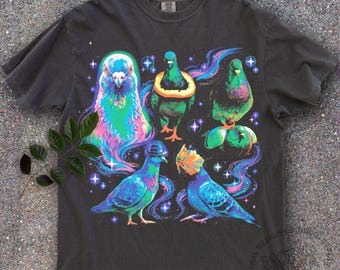 Pigeon Blacklight shirt, Funny Pigeon Comfort Colors, That's Coo Thats Coo Retro Graphic T-shirts, Vintage Pigeon Tshirt, Silly Gift