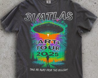 UFO, 3I/ATLAS 2025, 3i atlas shirt, Funny Interstellar Comet on Tour, Vintage Retro Graphic Alien Tshirt