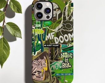 Doom Phone Case : y2k rap hip hop metal face terrorist madvillain iPhone 17 16 15 14 13 12 Pro Max Plus MagSafe Samsung Galaxy S25 S26 Pixel
