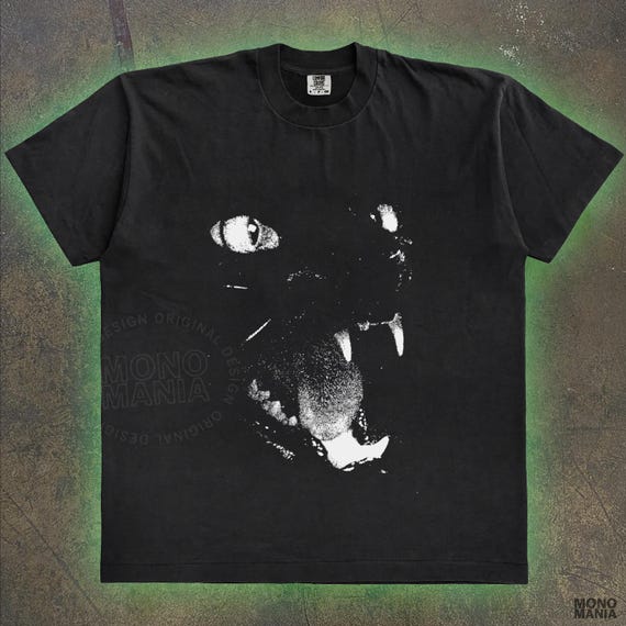 Vintage Halftone Black Cat Shirt and Long Sleeve T-Shirt: Comfort Colors Gothic Halloween Tee