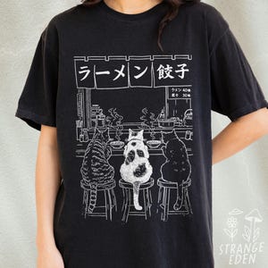 Cat Ramen Shirt, Funny Cat Tee, Comfort Colors Tee