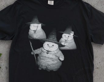 Wizard Kitten Vintage Shirt, Comfort Colors Witch Cat Halloween Shirt, Halloween Cat Shirt, Funny Meme Cringe Shirt, Spooky Cat Shirt