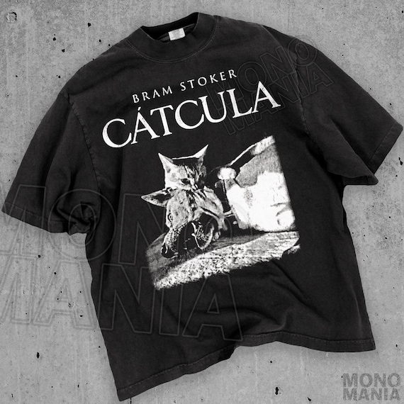 Cat Vampire shirt, Catcula tshirt, Funny Cat shirt, Grunge tshirt, Vintage Shirt, 80s, 90s, Retro, Witchy shirt, Goth, Emo, Punk shirt