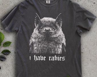 I Have Rabies Bat Shirt T-shirt, Grunge Y2k Vintage Sweatshirt Hoodie, Unhinged Meme, Weird Dark Humor