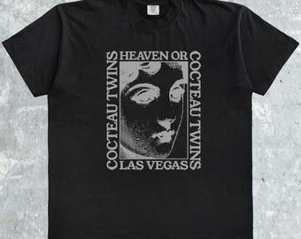 Heaven or Las Vegas Tee shirt, C Twins t-shirt, Grunge tshirt, Vintage band shirt, black tee