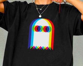Ghost Trippy Vaporwave Techno Rave EDM Music Party T-Shirt, Festival Outfit Shirt