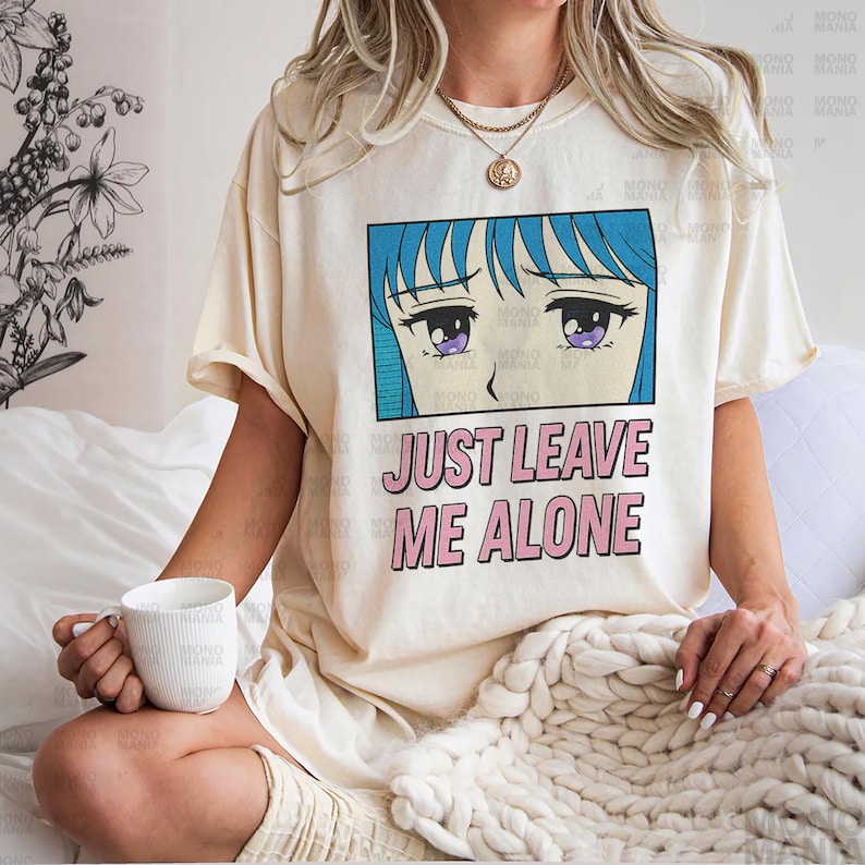 Leave me alone shirt | Anime Shirt, Manga Shirt, Perfect Blue Shirt, Japan, Japanese, Mima Kirigoe, E-Girl, Goth Anime Girl