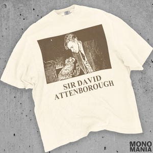 Sir David Attenborough, Young David Attenborough Homage T-shirt Tee Top Retro 90&#39;s Vintage Funny Icon, Planet Earth, Our Planet