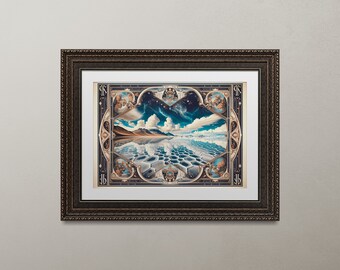 Uyuni Salt Flat Wall Art | Vintage Wall Art | Landscape Wall Art | Landmark Wall Decor | Digital DOWNLOAD | PRINTABLE Wall Art