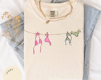 Down The Shore Bikini T-Shirt, Front and Back Design