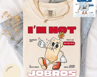 Camiseta Jonas Brothers | EXCLUSIVA JONASCON | Camiseta "Burning Up" dos Jonas Brothers | Joe Nick Kevin | Por tempo limitado!