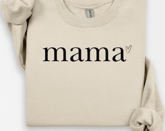 Mama Crewneck, Moletom fofo para mamãe, Camiseta legal para mamãe, Roupas modernas para mamãe, Vida de mãe, Presentes para o dia das mães, Camiseta para nova mamãe, Mãe grávida, Vida de mãe