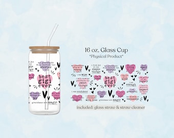 Best Gigi Ever 16oz Glass Cup, Sentimental Gift for Gigi, Mother’s Day, Birthday, Christmas Gift for Gigi