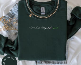 Sudadera Wicked For Good, sudadera popular, suéter de Glinda, sudadera rosa, regalo para ella, cuello redondo de Glinda Elphaba El Mago de Oz, película