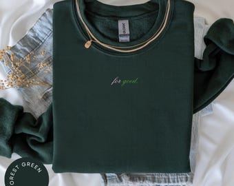Sudadera Wicked For Good, sudadera popular, suéter de Glinda, sudadera rosa, regalo para ella, cuello redondo de Glinda Elphaba El Mago de Oz, película