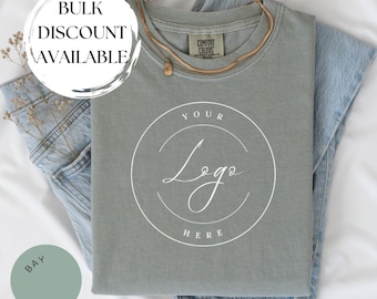 CUSTOM LOGO Comfort Colors® Shirt, Business Logo Shirt, Personalized Company Logo Shirt, Entrepreneur, Custom Text Apparel, Small Business
