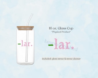 Wicked -lar 16oz Glass Tumbler, Glinda Elphaba Wizard of Oz, Iced Coffee Lover