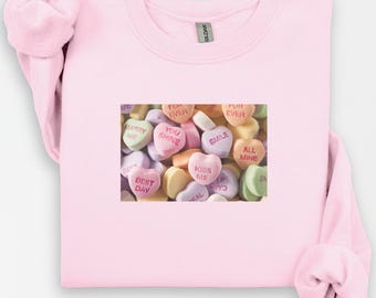 Felpa Conversation Hearts, Maglietta carina per San Valentino, Felpa Be Mine, San Valentino, Maglietta I Love You, Maglietta Heart Candy, Maglietta per San Valentino