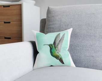 Square Pillow hummingbird FUN
