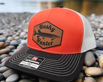 Richardson 112 Customized leatherette Musky Fishing Trucker Hat
