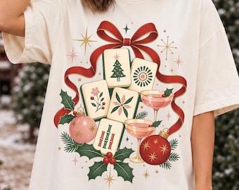Comfort Colors® Christmas Mahjong Shirt Holiday Game Night Tee