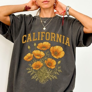 Comfort Colors® California Poppy Shirt, California State Flower Shirt, California Shirt, Superbloom California Poppy Wildflowers, Poppies
