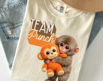 T-shirt Punch Monkey Comfort Colors® pour les amoureux des animaux T-shirt singe mignon