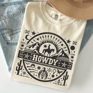 Comfort Colors® Western Howdy Shirt Country Shirt for Cowboy Cowgirl Shirt Trendy Western Shirt for Country Concert Texas Shirt Southern Tee