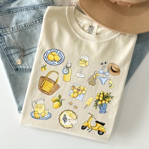 Comfort Colors® Italian Summer Shirt for Italian Vacation Shirt Lemon Shirt Amalfi Coast Shirt Italian Bachelorette Shirt for Girls Trip Tee