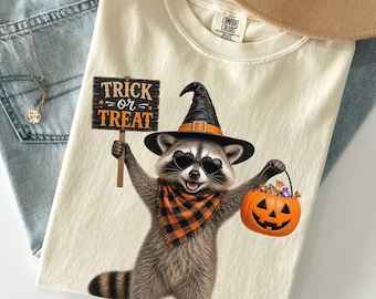 Comfort Colors® Feral Raccoon Shirt for Halloween Tee Funny Trick or Treat TShirt