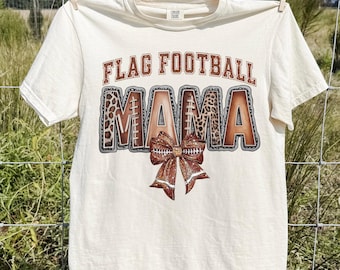 Comfort Colors® Flag Football Shirt for Game Day TShirt for Mama Gift Sports Tee
