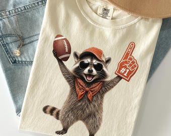 Comfort Colors® Feral Raccoon Shirt for Football Game Day Tee