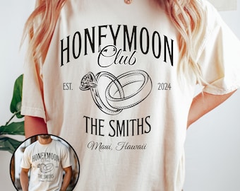 Custom Honeymoon Club Tshirt, Mr and Mrs Comfort Colors® Shirts, Just Married Shirts, Honeymoon Club Shirts, Couple Tee, Honeymoon Shirt