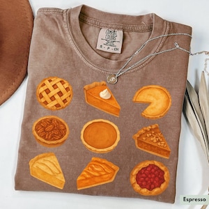 Comfort Colors® Pumpkin Pie Shirt, Pie Lover Shirt, Fall Pie Shirt, Fall Season Shirt, Fall Vibes Shirt, Thanksgiving Food, Fall Apparel