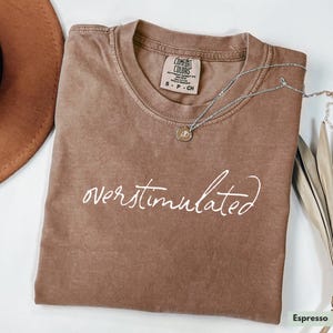 Comfort Colors® Overstimulated Shirt, Gen Z Shirt, Sarcastic Shirt, Weirdcore Clothing, Ironic Shirt, Mental Health Shirt, Mom Life Shirt