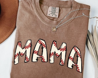 Comfort Colors® Baseball Mama Shirt, Cute Baseball Shirt, Mom Baseball Tee, Baseball Season, Baseball Mom Shirt, Baseball Mothers Day Gift