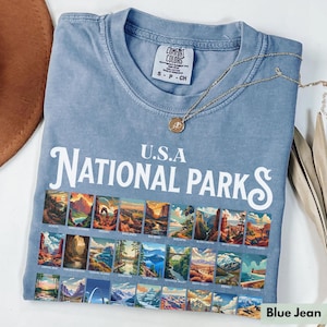 Comfort Colors® National Parks Shirt USA National Park Camping Gift Nature Lover Hiking Shirt Park Tee Outdoor Lover Gift Adventure Shirt