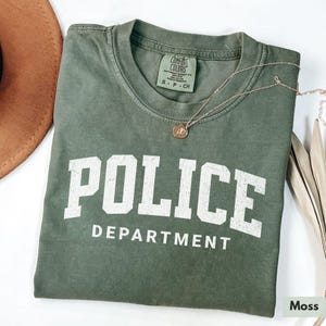 Comfort Colors® Police Department Shirt, Police Shirt, Police Retirement Shirt, Police Husband Gift, Police Graduation, Police Officer Gifts