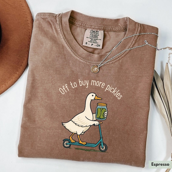 Comfort Colors® Funny Pickle Goose Shirt, Pickle Lover Shirt, Gift for Pickler Lover, Foodie Shirt, Cute Pickle Shirt, Pickle Queen Shirt
