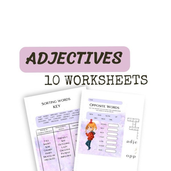 ADJECTIVES worksheets