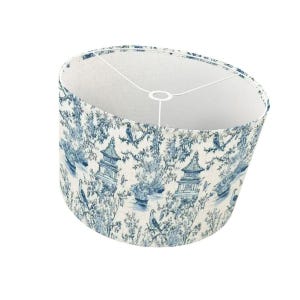 Chinoiserie Lamp Shade with Ring – Decorative Vintage Style Lighting Accent for Living Room & Bedroom