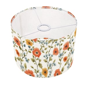 Vintage Floral Lamp Shade with Ring, Retro Lighting, Home Decor, Unique Lampshade for Living Room & Bedroom